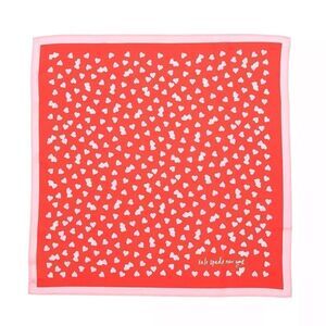 KATE SPADE ♠️ Fluttering Red Heart Links Silk Bandana NWT